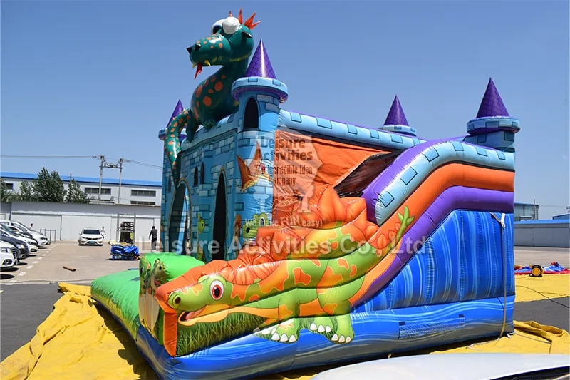 Standard Inflatable Multiplay Bouncy Castles Dragon With Slide Standard Inflatable Multiplay Bouncy Castles Dragon With Slide